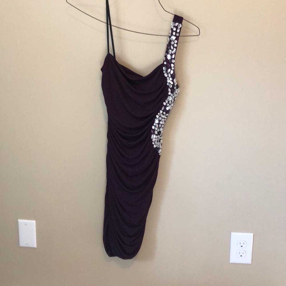 Bodycon purple sequin dress